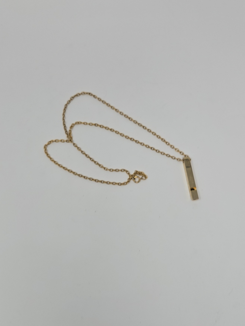 Safety Necklace Discreet Gold Toned Necklace With Whistle Attached